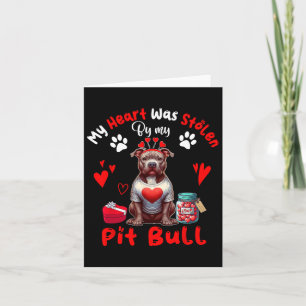 Mein Grubenbull Valentine Dog Owne hat das Herz ge Karte