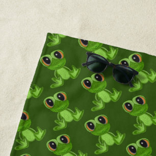 Mein grüner Froschfreund Strandtuch
