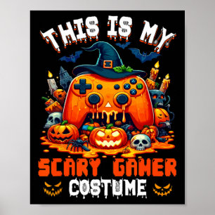 Mein gruseliger Gamer-Kostüm-Halloween-Game-Contro Poster