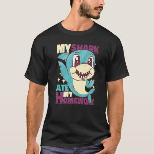 Mein Hai hat meine Hausaufgaben für Schüler gegess T-Shirt