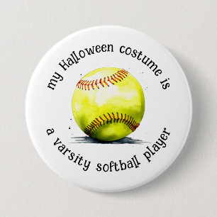 Mein Halloween-Kostüm ist ein Softball-Spieler, lu Button