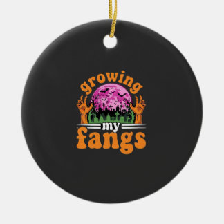 Mein Halloween-Vampir-Design mit wachsenden Fangzä Keramik Ornament