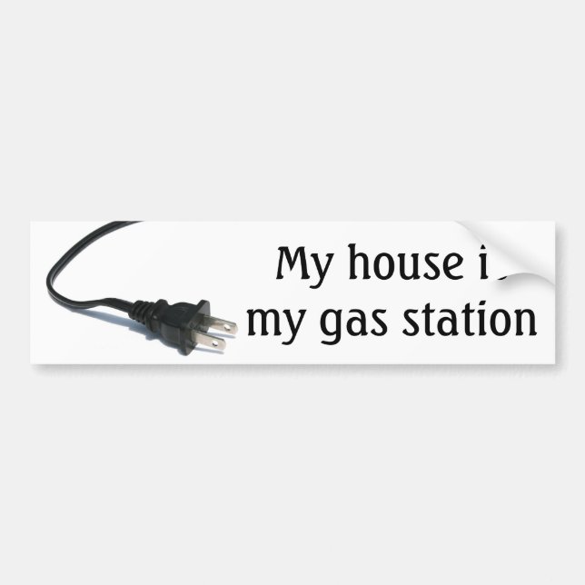 Mein Haus ist meine Tankstelle Autoaufkleber (Vorne)