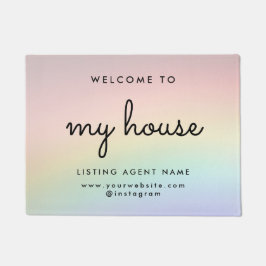 Mein Haus Real Anwesen Moderner Regenbogen Realtor Fußmatte