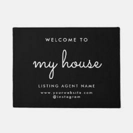 Mein Haus Real Anwesen Modernes Schwarzes Realtor  Fußmatte