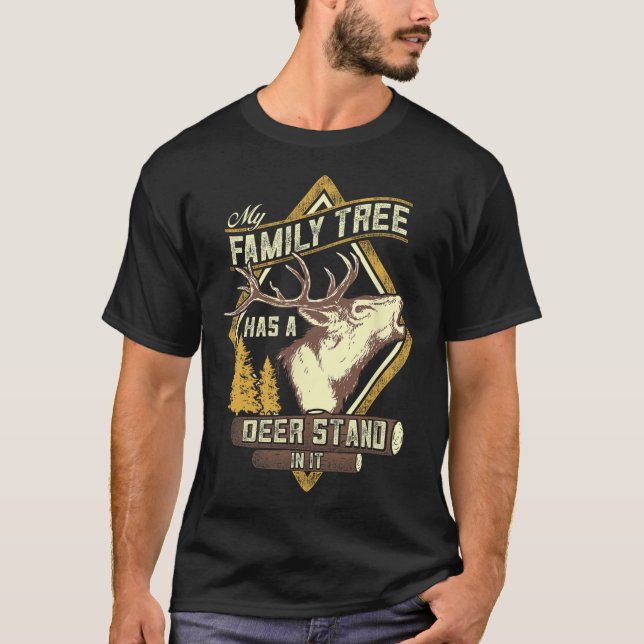 Mein Hausbaum hat einen Hirschständer darin - Hirs T-Shirt (Vorderseite)
