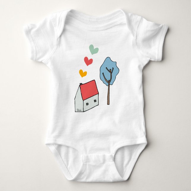 Mein Häuschen Baby Strampler (Vorderseite)