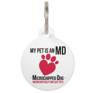"Mein Haustier ist ein MD" Pet-ID-Tag Haustiermarke