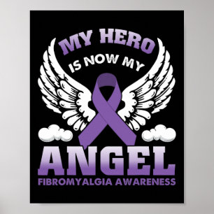 Mein Held ist jetzt mein Engel-Fibromyalgie-Bewuss Poster