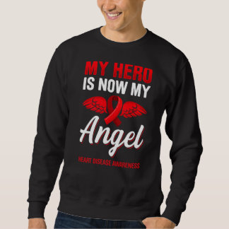 Mein Held ist jetzt mein Engel Herzkrankheit Bewus Sweatshirt