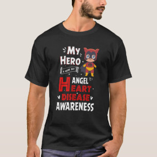 Mein Held ist jetzt mein Engel Herzkrankheit Bewus T-Shirt