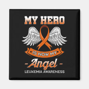 Mein Held ist jetzt mein Engel Leukämie Orangenban Magnet