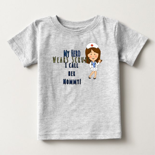 Mein Held ist Mama Baby T-shirt (Vorderseite)