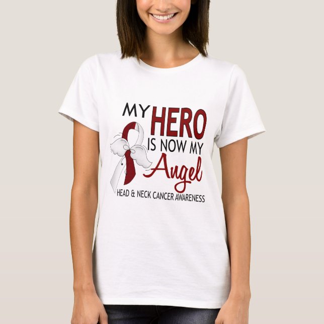 Mein Held ist mein Engels-Kopf-Hals-Karzinom T-Shirt (Vorderseite)