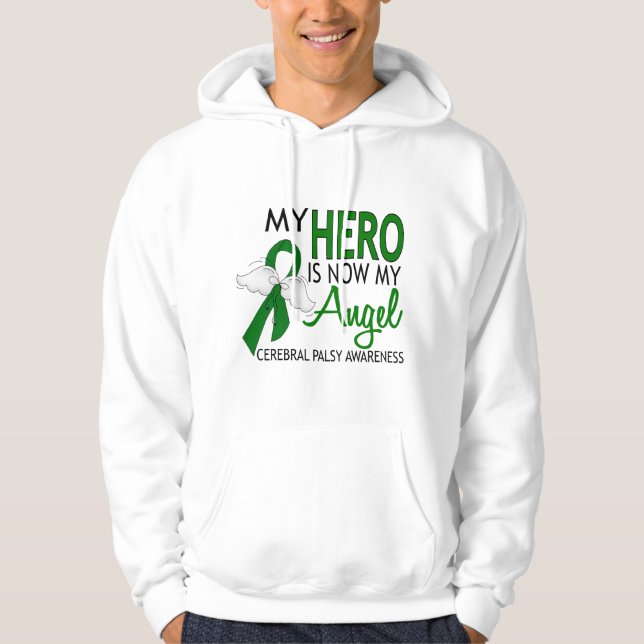 Mein Held ist meine Engels-zerebrale Lähmung Hoodie (Vorderseite)