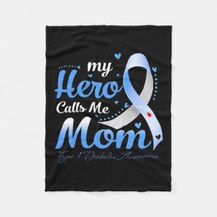 Mein Held nennt mich Mama T1d Typ 1 Diabetes Bewus Fleecedecke