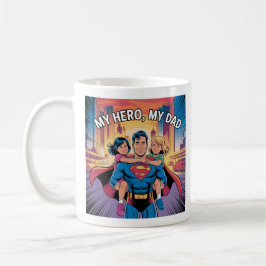Mein Held - Superdad Comic Style Art Kaffeetasse