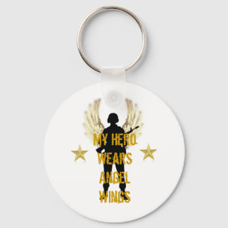 Mein Held trägt Angel Wings Schlüsselanhänger