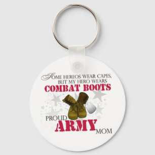 Mein Held trägt Kampf-Stiefel - Armee-Mama Schlüsselanhänger
