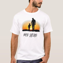 Mein Held Vater | Silhouette für Vater und Kind