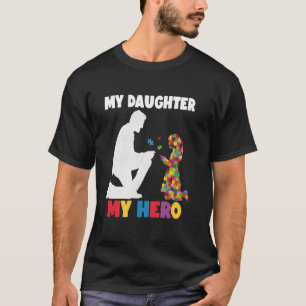 Mein Held Vater Tochter Autistische Kinder Autismu T-Shirt