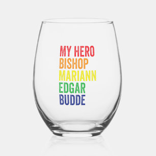 Mein Hero Bischof Mariann Edgar Budde Trans LGBT Weinglas Ohne Stiel