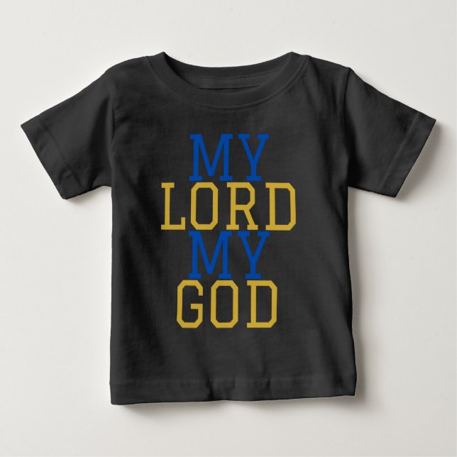 Mein Herr, mein Gott, biblisch Baby T-shirt (Vorderseite)