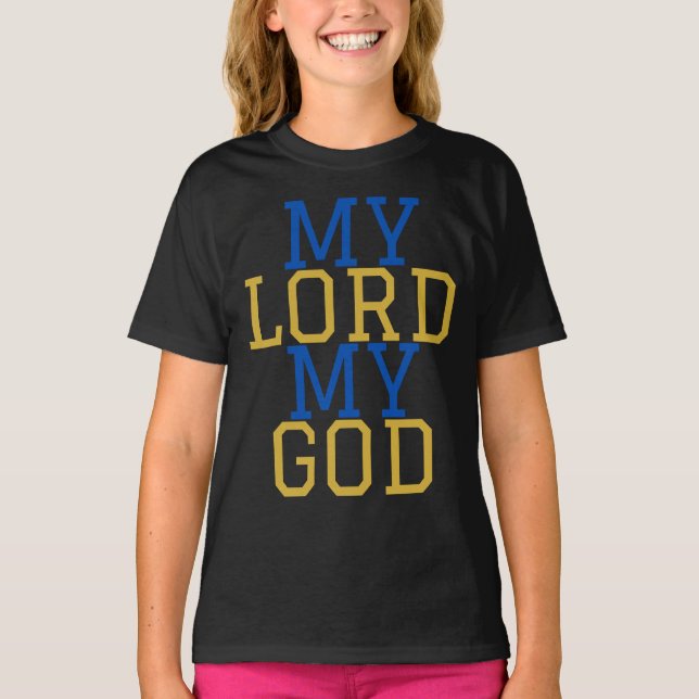 Mein Herr, mein Gott, biblisches Mädchen T-Shirt (Vorderseite)