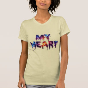 Mein Herz – Cosmic Drip Text T-Shirt Design
