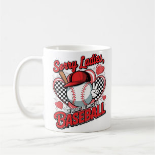 Mein Herz gehört Baseball Kaffeetasse