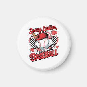 Mein Herz gehört Baseball Magnet