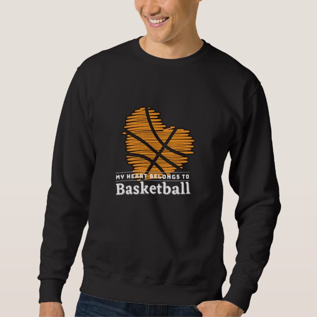 Mein Herz gehört BASKETBALL Sweatshirt (Vorderseite)