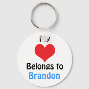 Mein Herz gehört Brandon an Schlüsselanhänger