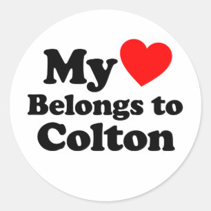 Mein Herz gehört Colton Runder Aufkleber