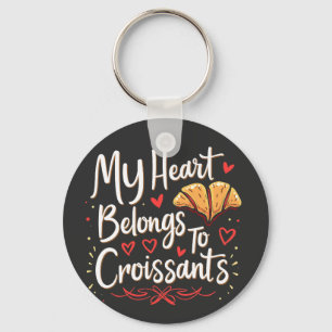 Mein Herz gehört Croissant Patery Lovers Schlüsselanhänger