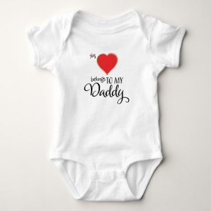 Mein Herz gehört Daddy Cute Modern Baby Strampler