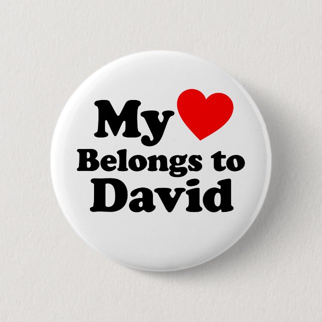 Mein Herz gehört David Button (Vorderseite)