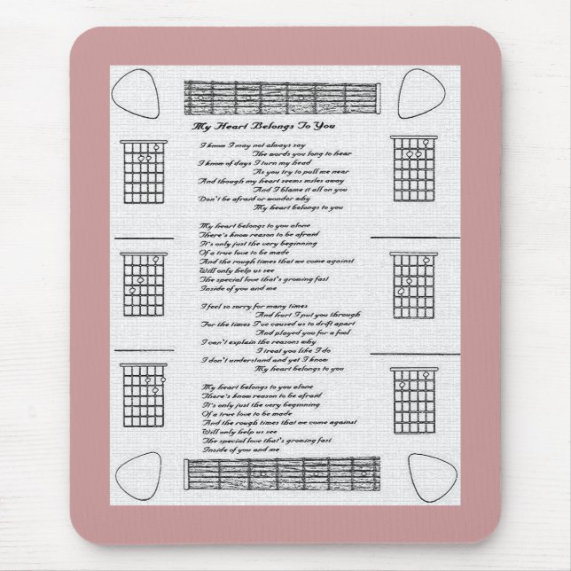 Mein Herz gehört dir Mousepad (Vorne)