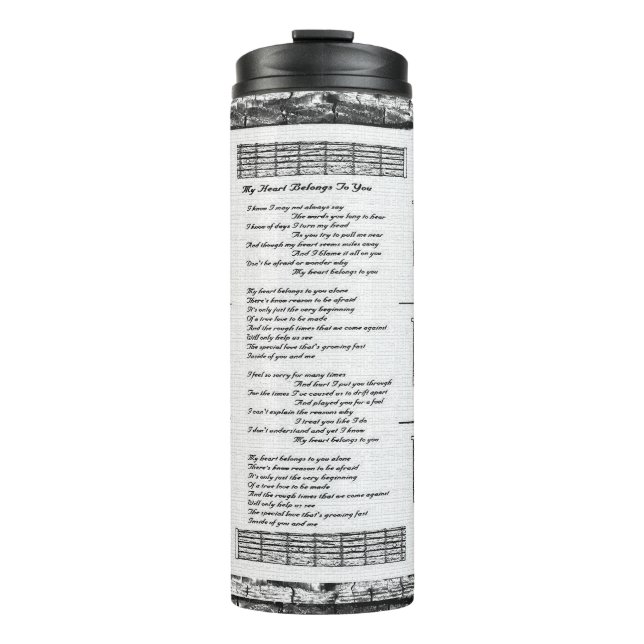 Mein Herz gehört dir Thermosbecher (Vorderseite)