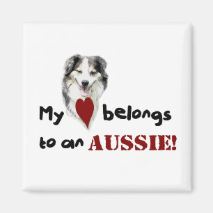 Mein Herz gehört einem Aussie! Magnet
