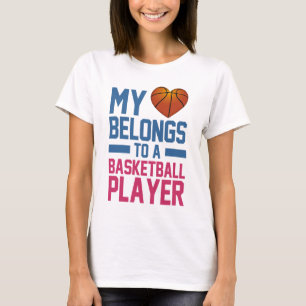 mein Herz gehört einem Basketball-Spieler T-Shirt