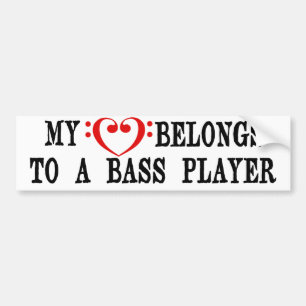 Mein Herz gehört einem Bass-Spieler Autoaufkleber