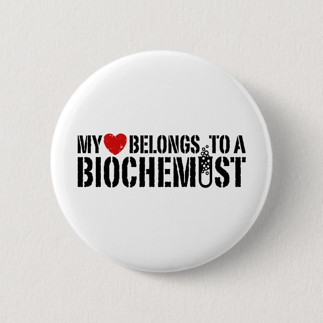 Mein Herz gehört einem Biochemiker Button (Vorderseite)