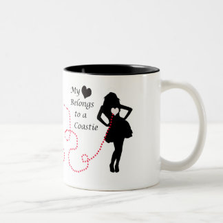 Mein Herz gehört einem Coastie Zweifarbige Tasse
