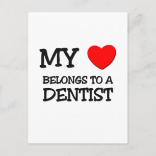 Mein Herz gehört einem DENTIST Postkarte