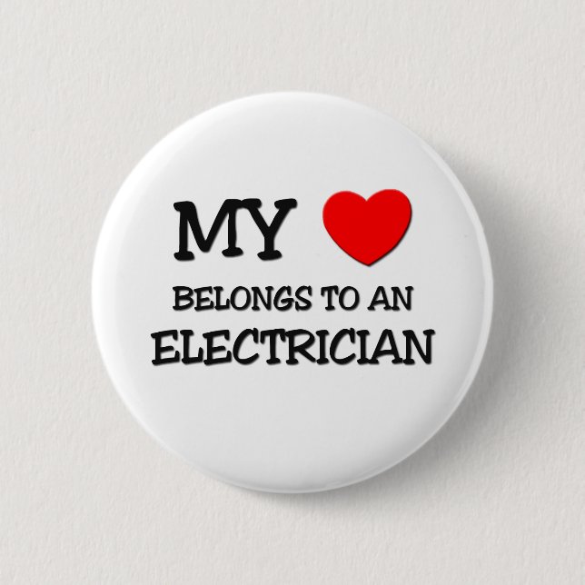 Mein Herz gehört einem ELEKTRIKER Button (Vorderseite)