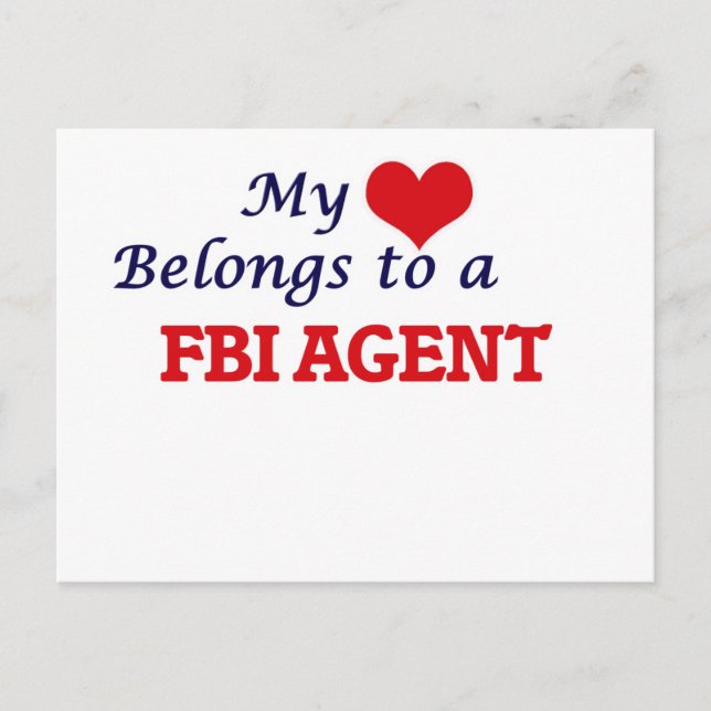 Mein Herz gehört einem Fbi-Agent Postkarte (Vorderseite)