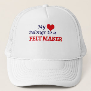 Mein Herz gehört einem Felt Maker Truckerkappe
