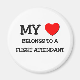 Mein Herz gehört einem FLUGBEGLEITER Magnet