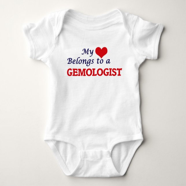 Mein Herz gehört einem Gemologist Baby Strampler (Vorderseite)